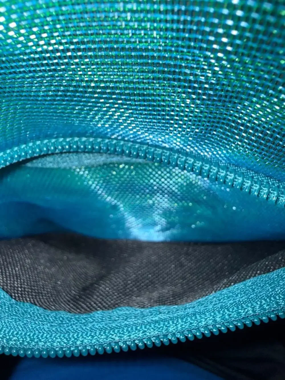 Smateria Teal Mini Backpack Recycled Mesh Zip Travel Daypack Dog Logo